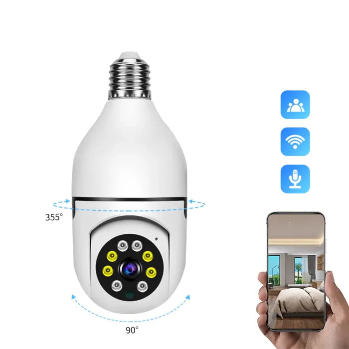 Night Vision Wireless Bulb Camera | كاميرا مصباح لاسلكية برؤية ليلية