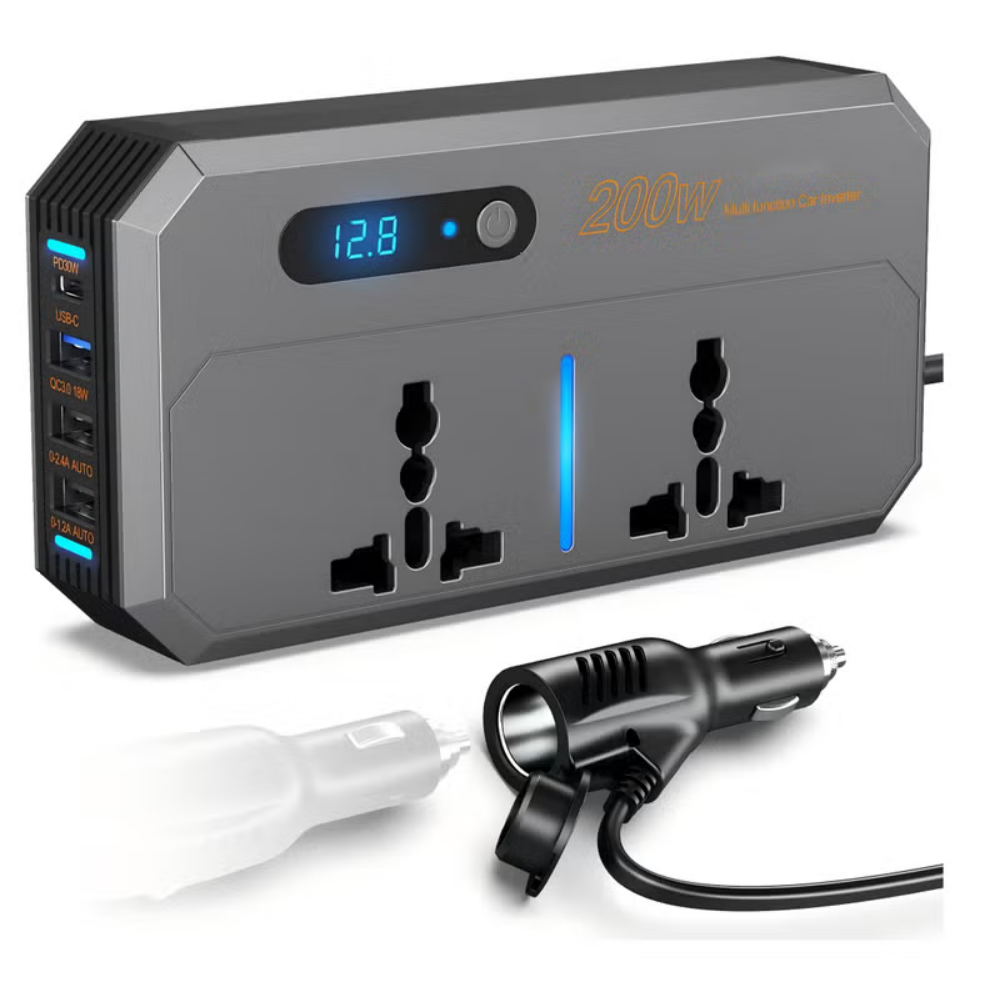 200W Car Power Inverter | محول طاقة السيارة بقدرة 200 واط